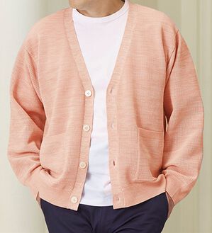 「＜コムルヴァン・オム＞サマーメランジ涼やかカーディガン（メンズカーディガン）」｜詳細画像