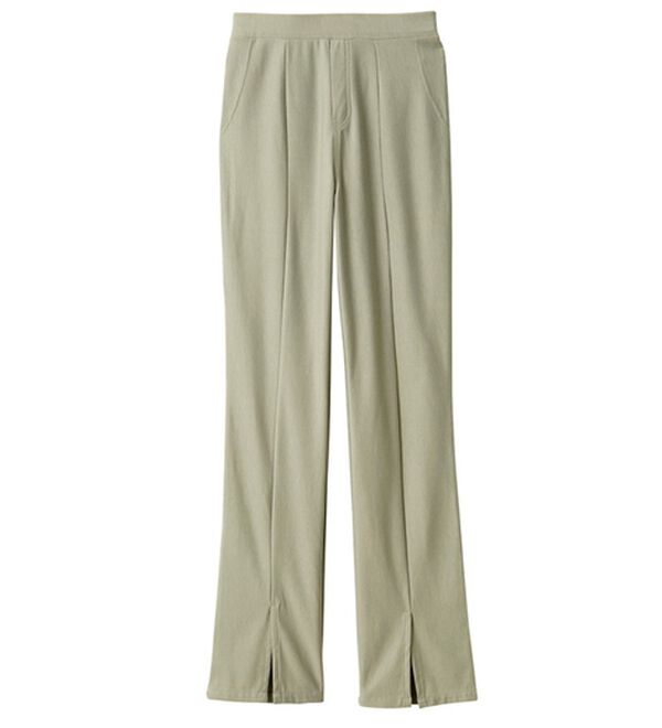 RANAN（ラナン）の「ひんやり！デニム調スリットパンツ（フルレングスパンツ）」｜詳細画像