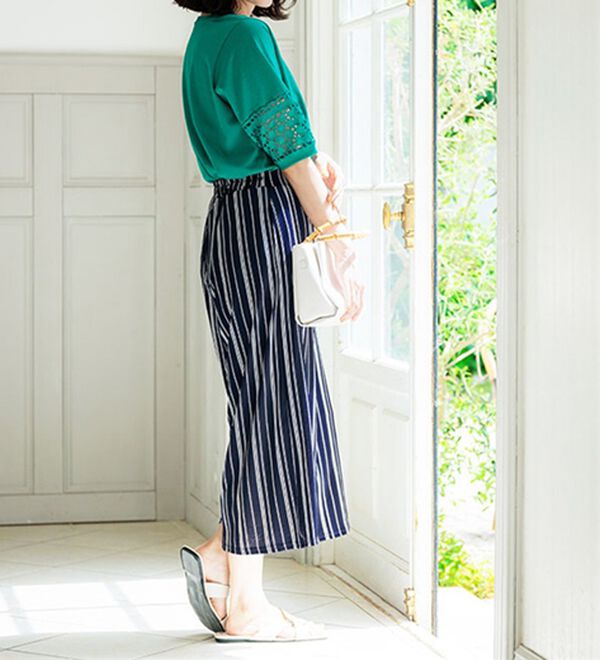 BELLUNA（ベルーナ）の「ヒンヤリ冷感イージーガウチョパンツ（ワイドパンツ・ガウチョ）」｜詳細画像