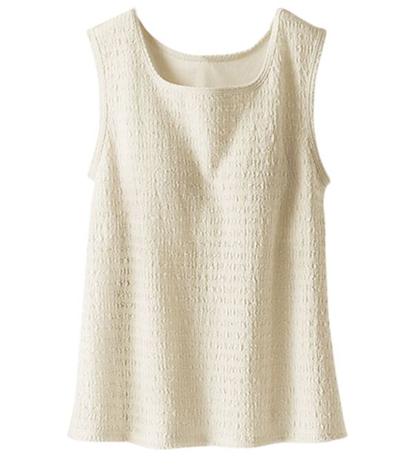 BELLUNA（ベルーナ）の「ジャカード素材カップ付タンクトップ（タンクトップ・キャミソール）」｜詳細画像