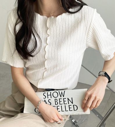 GeeRA（ジーラ）の「前後２ＷＡＹ配色メロー５分袖カットソー（カットソー）」