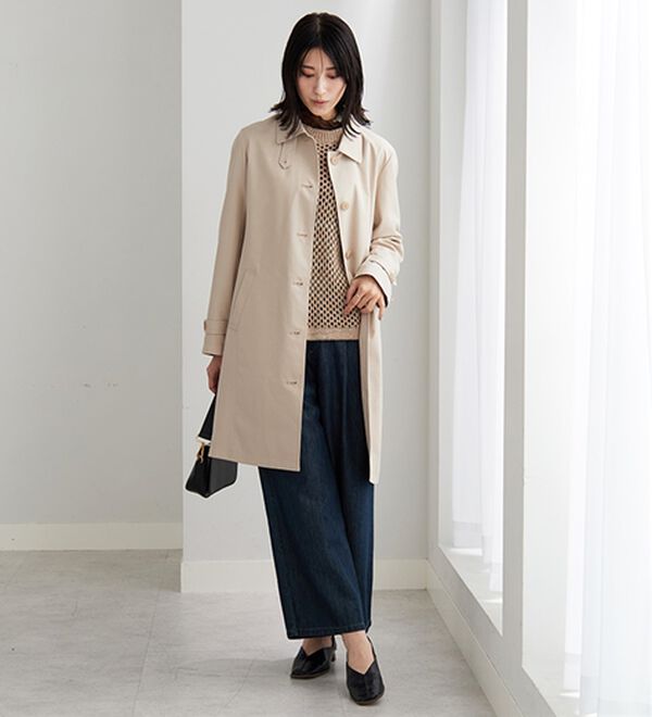 BELLUNA（ベルーナ）の「花粉対策！ライナー付ステンカラーコート（ロングコート）」｜詳細画像