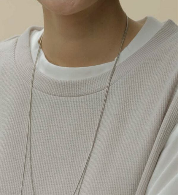 BELLUNA（ベルーナ）の「あぜ素材サイドリボン使いベストアンサンブル（アンサンブル）」｜詳細画像