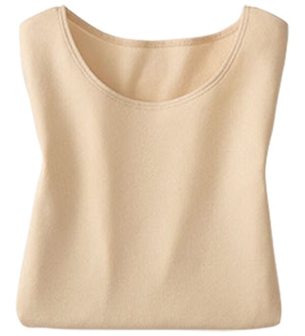 LAVIENNE（ラヴィエンヌ）の「【医師オススメ】綿１００％吸湿発熱あったかインナー　クルーネック５分袖（肌着・インナーウェア）」｜詳細画像