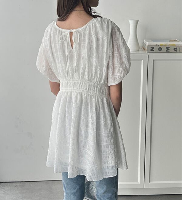 GeeRA（ジーラ）の「前後２ＷＡＹシャーリングチュニック（ブラウス）」｜詳細画像