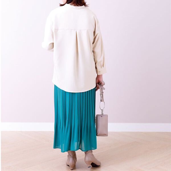 BELLUNA（ベルーナ）の「カルゼ素材裾タックスキッパーチュニック（チュニック）」｜詳細画像