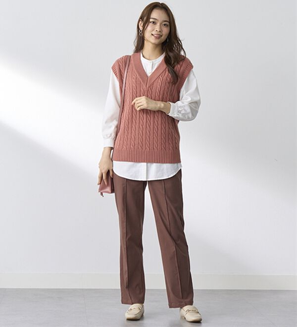 BELLUNA（ベルーナ）の「綿混ハイパー美脚ストレッチチノパンツ（フルレングスパンツ）」｜詳細画像