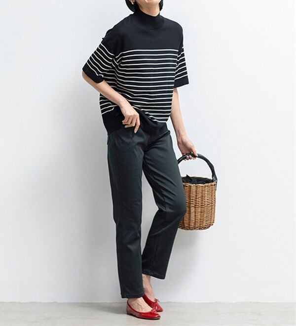 BELLUNA（ベルーナ）の「【選べるデザイン】Ｔシャツが苦手な方に！ひんやり綿混ニットＴ（ニット・セーター）」｜詳細画像