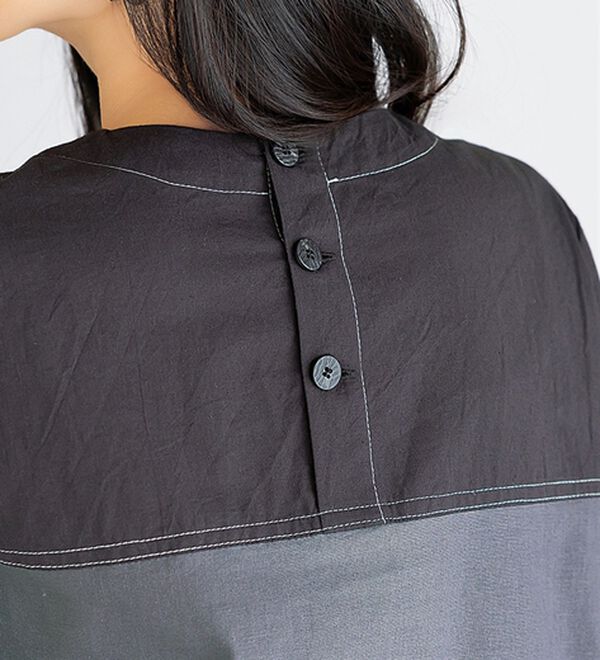 BELLUNA（ベルーナ）の「１枚で決まる配色切替チュニックワンピース（チュニックワンピース）」｜詳細画像