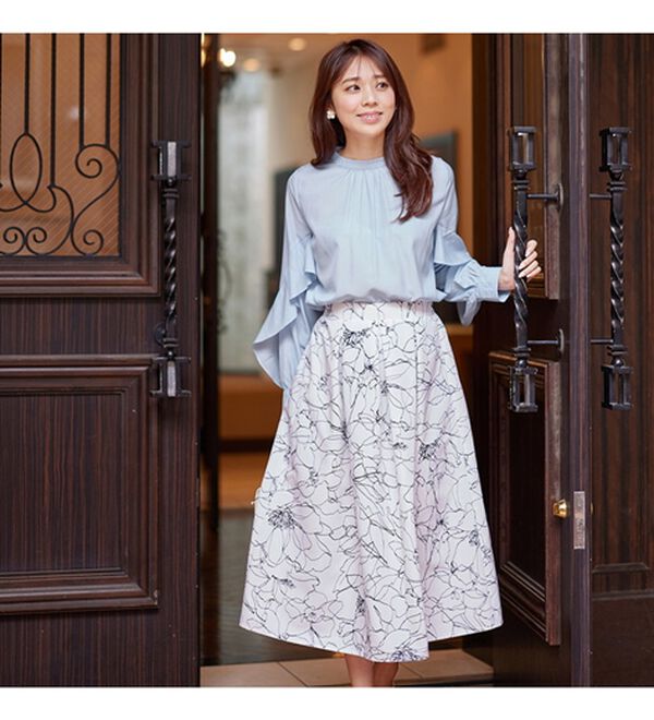 alotta（アロッタ）の「フリル袖プチハイネックブラウス（ブラウス）」｜詳細画像