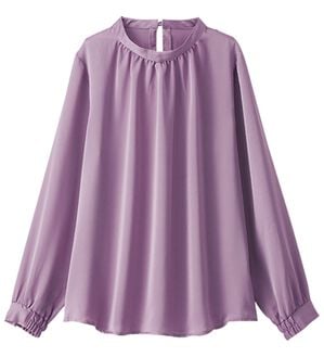 BELLUNA（ベルーナ）の「大人の艶感ヴィンテージサテン素材ブラウス（ブラウス）」｜ローズ