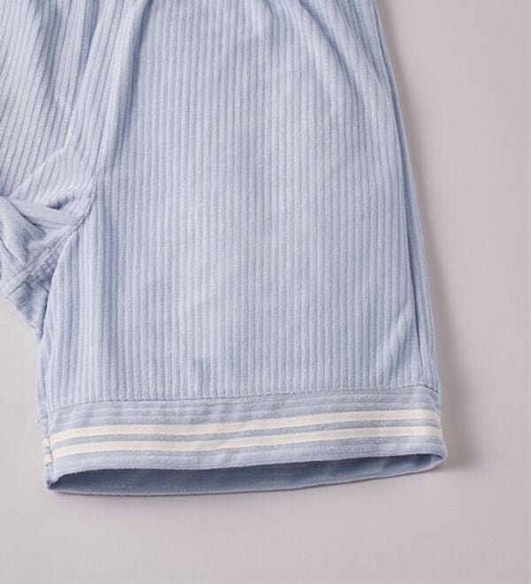 YU'NOW（ユナウ）の「【上下２点セット】ひんやりとろけるリブパイルシャツパジャマ（パジャマ・ルームウェア）」｜詳細画像