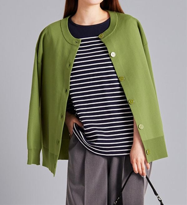 BELLUNA（ベルーナ）の「洗える！軽い！配色使いニットカーディガン（ニットカーディガン）」｜詳細画像