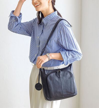 ルフラン（ルフラン）の「＜ズッケロ＞さっと取り出せる牛革バッグ（ショルダーバッグ）」