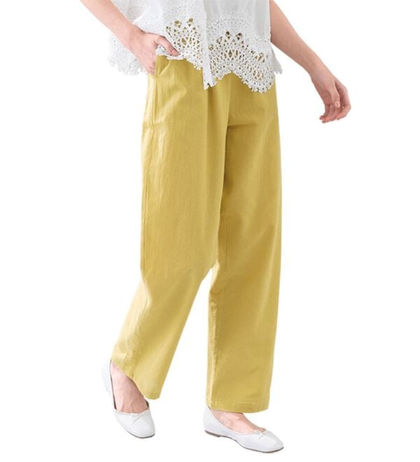 LAVIENNE（ラヴィエンヌ）の「新・毎日らくちんパンツ（フルレングスパンツ）」｜マスタード