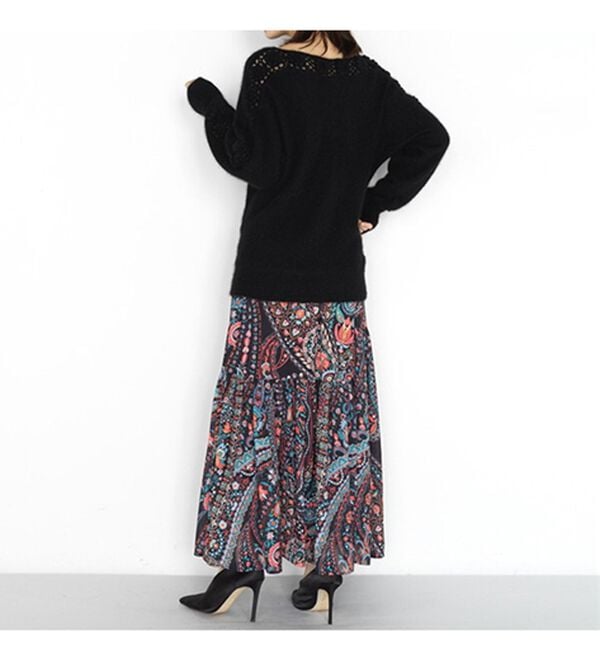 RANAN（ラナン）の「ウール混かぎ針ニットプルオーバー（ニット・セーター）」｜詳細画像