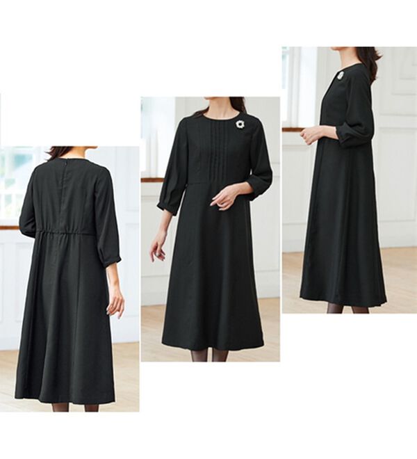 BELLUNA（ベルーナ）の「洗える！ケープ風ジャケットワンピースアンサンブル（ブラックフォーマル（喪服・礼服））」｜詳細画像