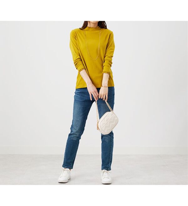 BELLUNA（ベルーナ）の「重ね着風フリル衿プルオーバー（カットソー）」｜詳細画像