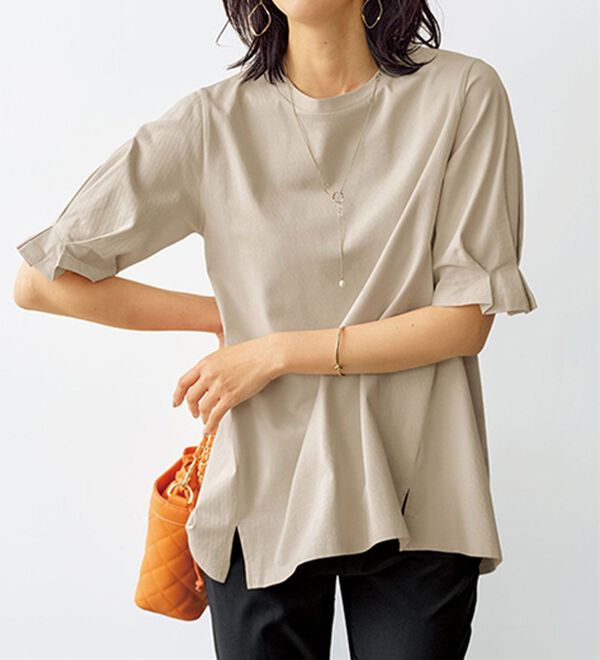 BELLUNA（ベルーナ）の「ひんやり！綿１００％キシリトール加工チュニック（チュニック）」｜詳細画像