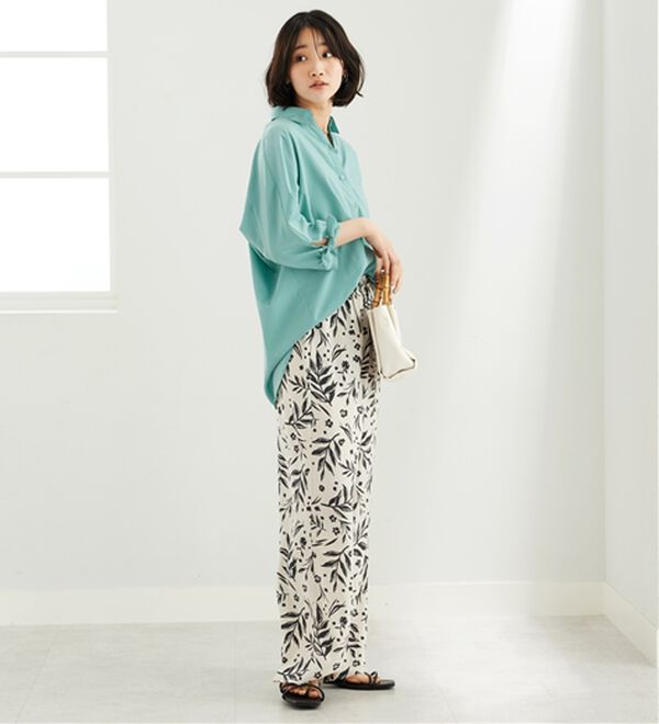 BELLUNA（ベルーナ）の「【吸水速乾】イージーケア！袖リボンシャツチュニック（チュニック）」｜詳細画像