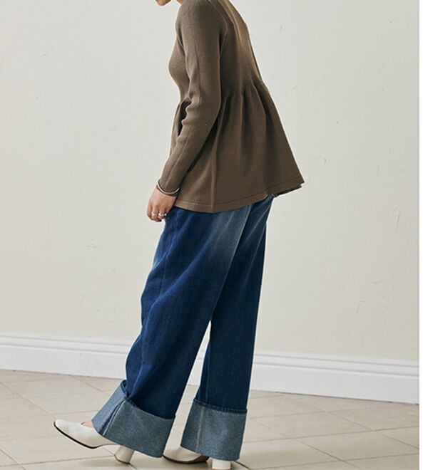 RANAN（ラナン）の「リブ切替ペプラムニット（ニット・セーター）」｜詳細画像