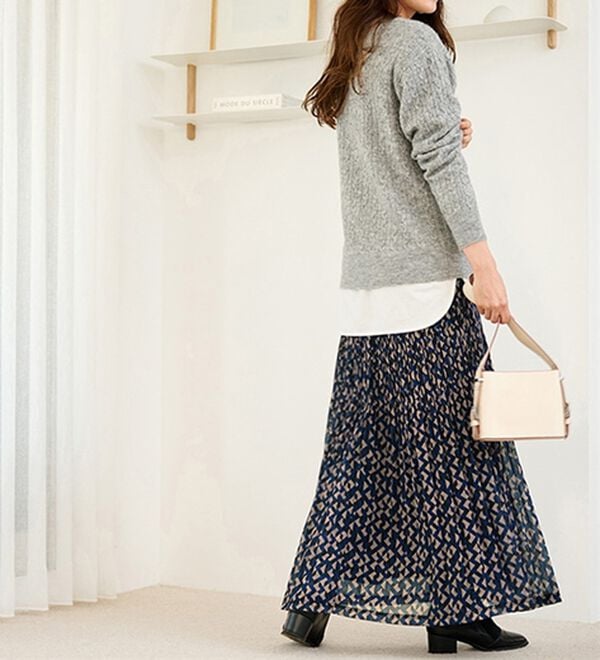 RANAN（ラナン）の「シフォンプリーツマキシスカート（ロングスカート）」｜詳細画像