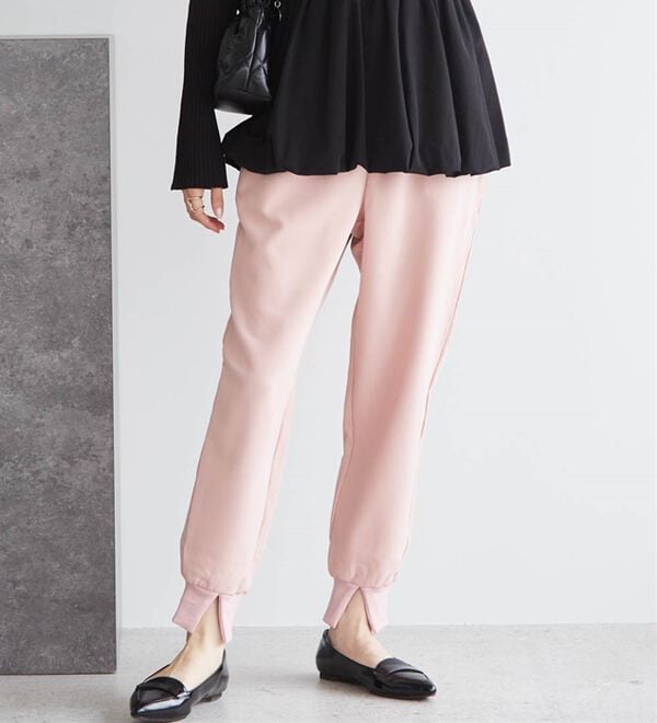 RANAN（ラナン）の「＜裏起毛＞裾スリットジョガーパンツ（フルレングスパンツ）」｜詳細画像