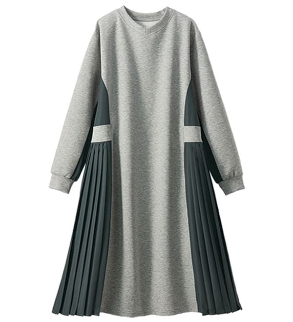 BELLUNA（ベルーナ）の「とろみ素材プリーツ切替ワンピース（その他ワンピース）」｜詳細画像