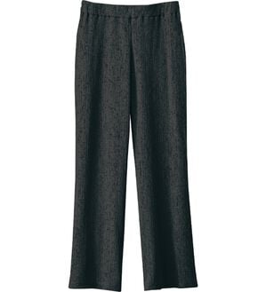 BELLUNA（ベルーナ）の「ゆったり快適！楊柳素材イージーパンツ（ワイドパンツ・ガウチョ）」｜黒