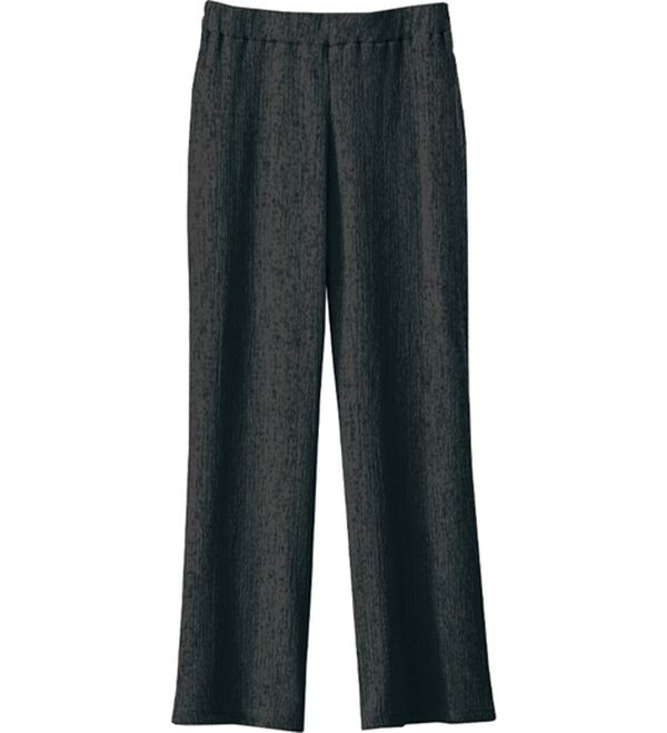 BELLUNA（ベルーナ）の「ゆったり快適！楊柳素材イージーパンツ（ワイドパンツ・ガウチョ）」｜黒