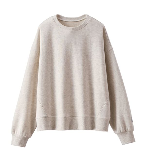 BELLUNA（ベルーナ）の「袖ワンポイント刺しゅう裏毛プルオーバー（カットソー）」｜オートミール