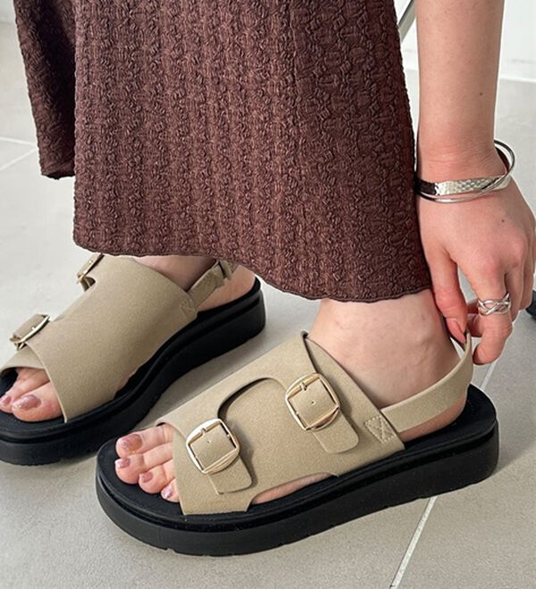 GeeRA（ジーラ）の「【ＵＳ．ＰＯＬＯ．ＡＳＳＮ】バックルデザインサンダル（サンダル・ミュール）」｜詳細画像