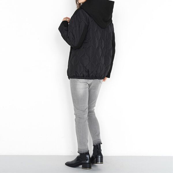 異素材切替中わたキルトパーカー - ベルーナ【公式】 