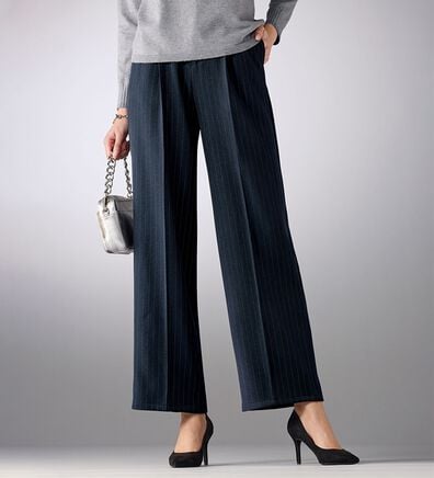 BELLUNA（ベルーナ）の「静電気防止加工！タックデザインワイドパンツ（ワイドパンツ・ガウチョ）」