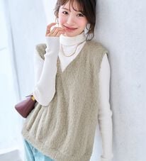 alotta（アロッタ）の「ふんわりシャギーベスト（ベスト）」
