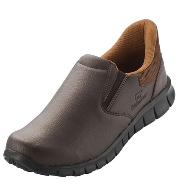 「＜ゴールデンベア＞かがまずラクチン！スポッとウォーキング（メンズスニーカー）」｜スリッポンブラウン