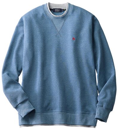 「＜ポロ・ビーシーエス＞ワッフルレイヤードトレーナー（メンズトレーナー）」