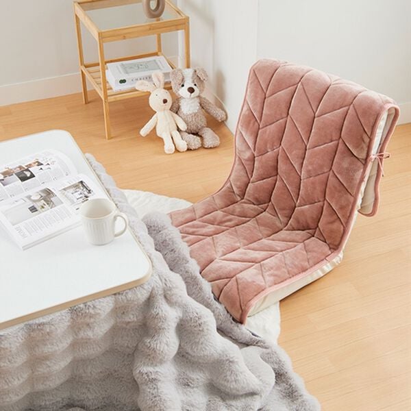 iellio（イエリオ）の「あったかフランネルチェアカバー＜座椅子カバー・こたつ椅子カバー・吸湿発熱・抗菌防臭＞（チェアカバー・チェアパッド）」｜詳細画像