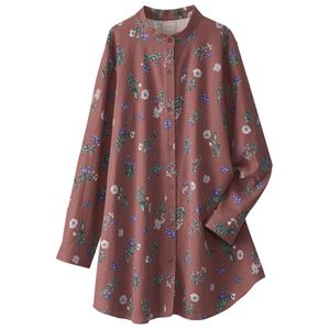 BELLUNA（ベルーナ）の「ナチュラル柄プリントロングブラウス（ブラウス）」｜ローズ