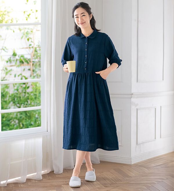 ルフラン（ルフラン）の「【２色組】格子ジャカードの涼やかワンピース（その他ワンピース）」｜詳細画像