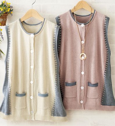 ルフラン（ルフラン）の「【２色組】ステッチデザインニットベスト（ニット・セーター）」