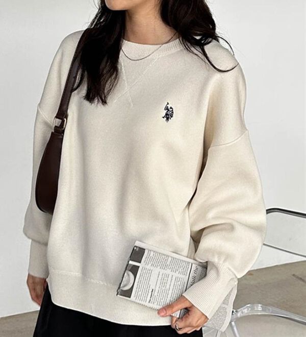 RANAN（ラナン）の「＜U.S.POLO ASSN.＞刺繍スウェットライクニット（ニット・セーター）」｜詳細画像
