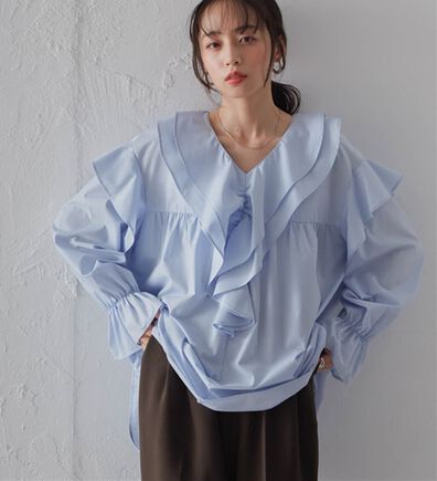 RANAN（ラナン）の「ビッグカラーフリルブラウス（ブラウス）」