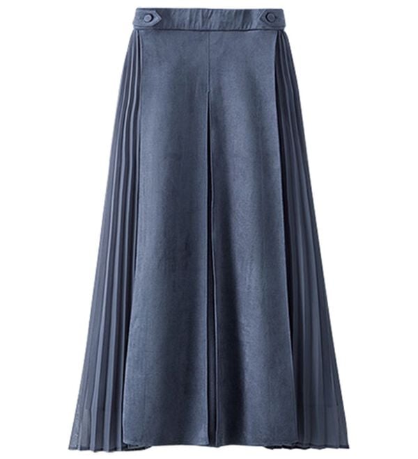 BELLUNA（ベルーナ）の「スエード調プリーツ切替スカート（ミニスカート）」｜詳細画像