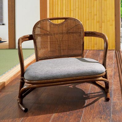 「籐あぐら座椅子（座椅子）」