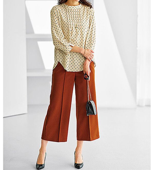 BELLUNA（ベルーナ）の「ウーリッシュ素材ワイドパンツ（ワイドパンツ・ガウチョ）」｜詳細画像