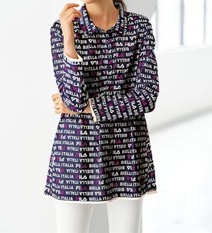 BELLUNA（ベルーナ）の「＜ＦＩＬＡ＞配色使いポロチュニック（チュニック）」｜ネイビー系
