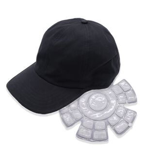 「熱暑に！ヒンヤリクーラー内蔵キャップ紳士（帽子）」｜ブラック