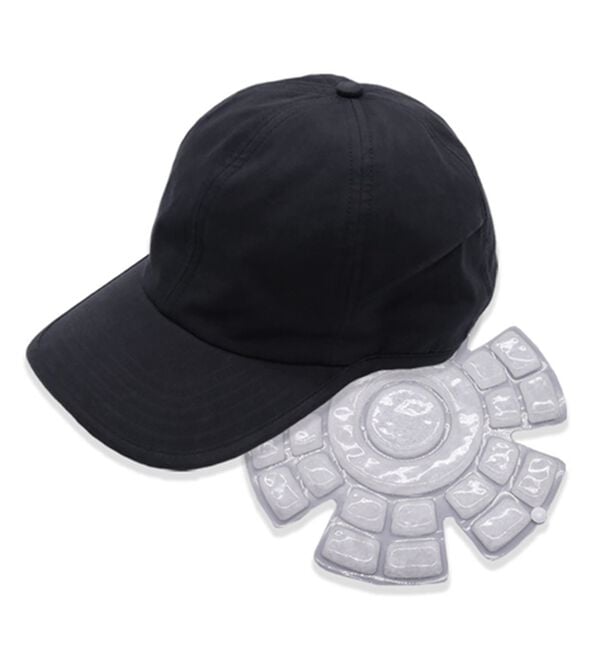 「熱暑に！ヒンヤリクーラー内蔵キャップ紳士（帽子）」｜ブラック