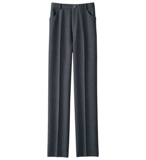 BELLUNA（ベルーナ）の「ミセスの為の蓄熱保温素材美脚ストレートパンツ（フルレングスパンツ）」｜グレー